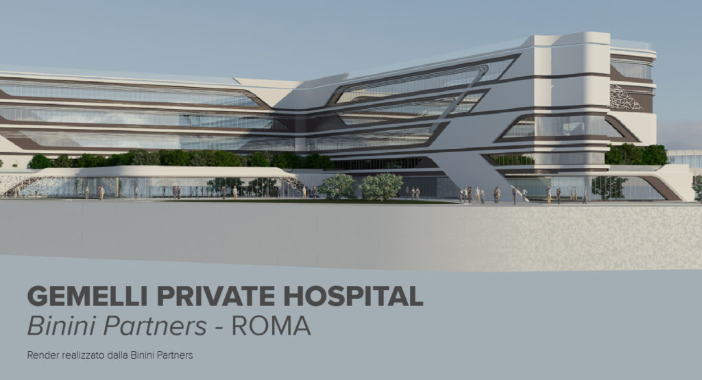 roma - gemelli - hospital - tecno 3d - binini - archicad - render - 2021 - lazio - graphisoft