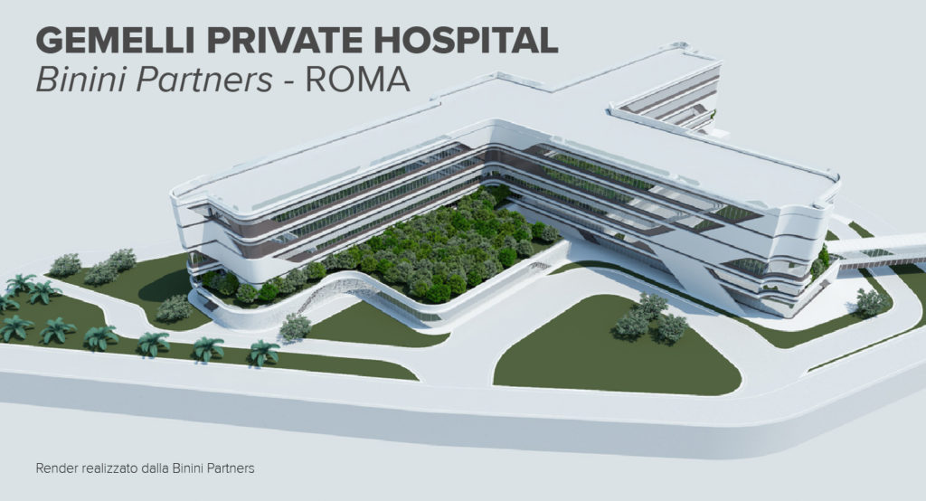 roma - gemelli - hospital - tecno 3d - binini - archicad - render - 2021 - lazio - graphisoft