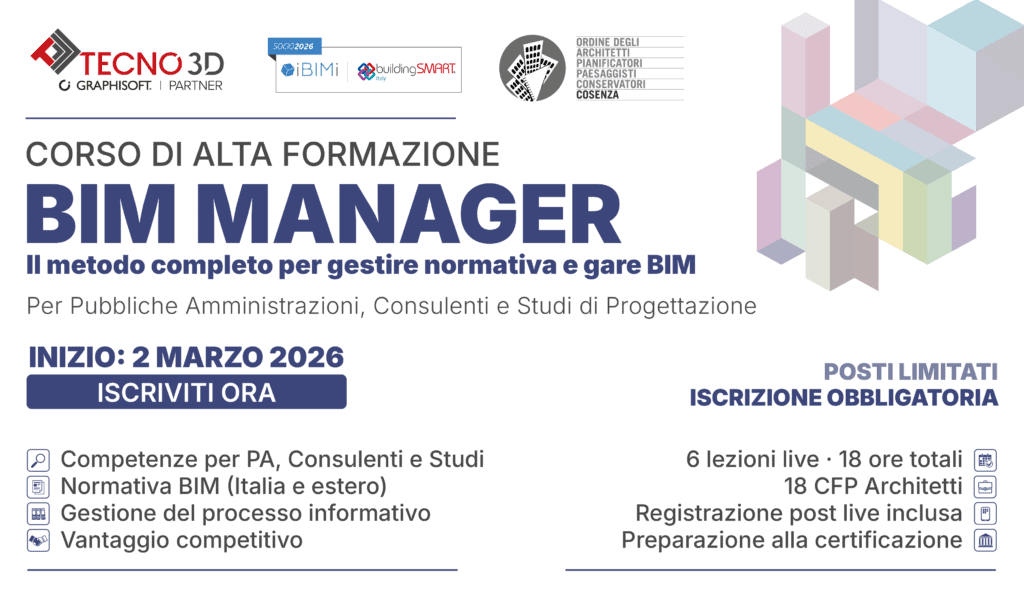 corso bim manager; diventa bim manager; formazione bim manager; bim manager certificato; corso completo; corso bim;